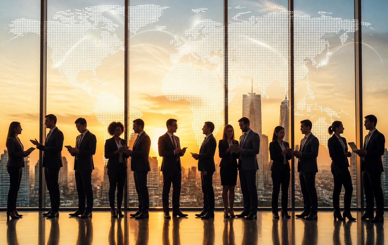 Diverse global team collaborating